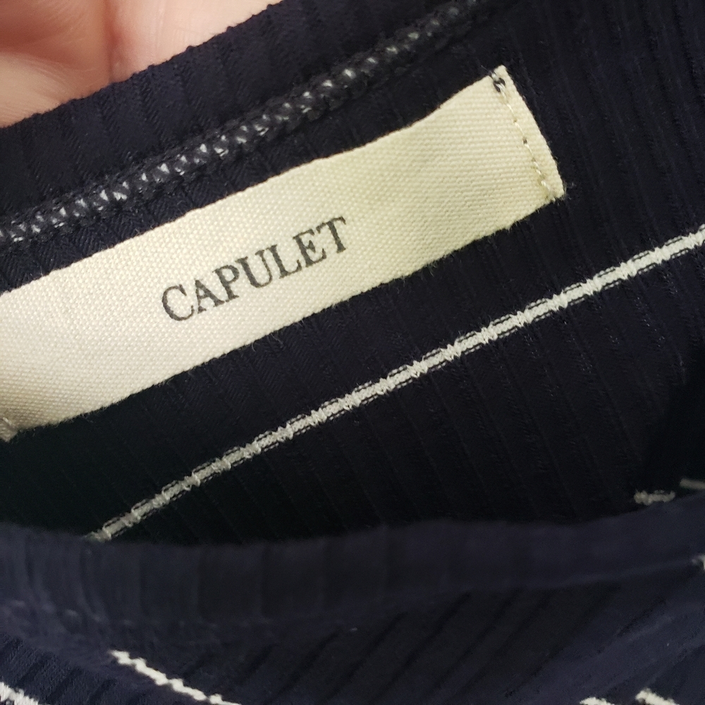 Capulet Buona Scoop Back Bodysuit in Navy Stripe - Picture 7 of 11